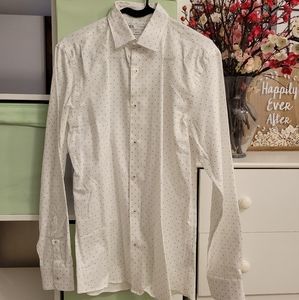 ZARA Mens Dress Shirts White&Black